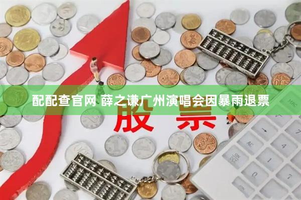 配配查官网 薛之谦广州演唱会因暴雨退票
